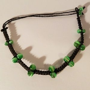 Trendy Boho 1990s Hand-Knotted Bead Bracelet